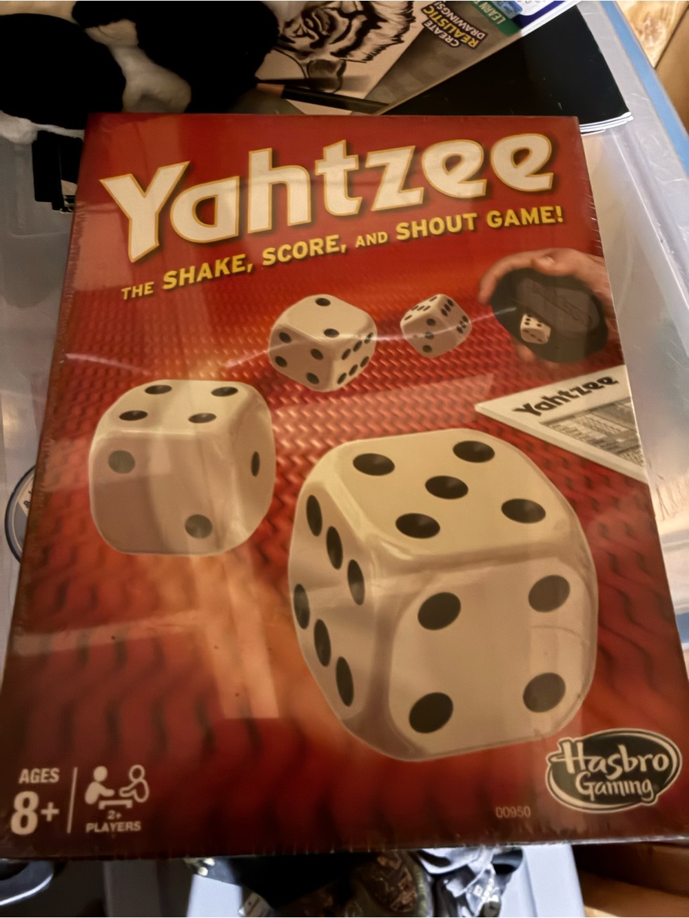 Hasbro Yahtzee Game - Red and White Box